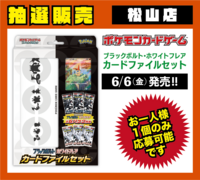 【松山店】ﾎﾟｹﾓﾝCG ｶｰﾄﾞﾌｧｲﾙｾｯﾄ  ﾌﾞﾗｯｸﾎﾞﾙﾄ･ﾎﾜｲﾄﾌﾚｱ